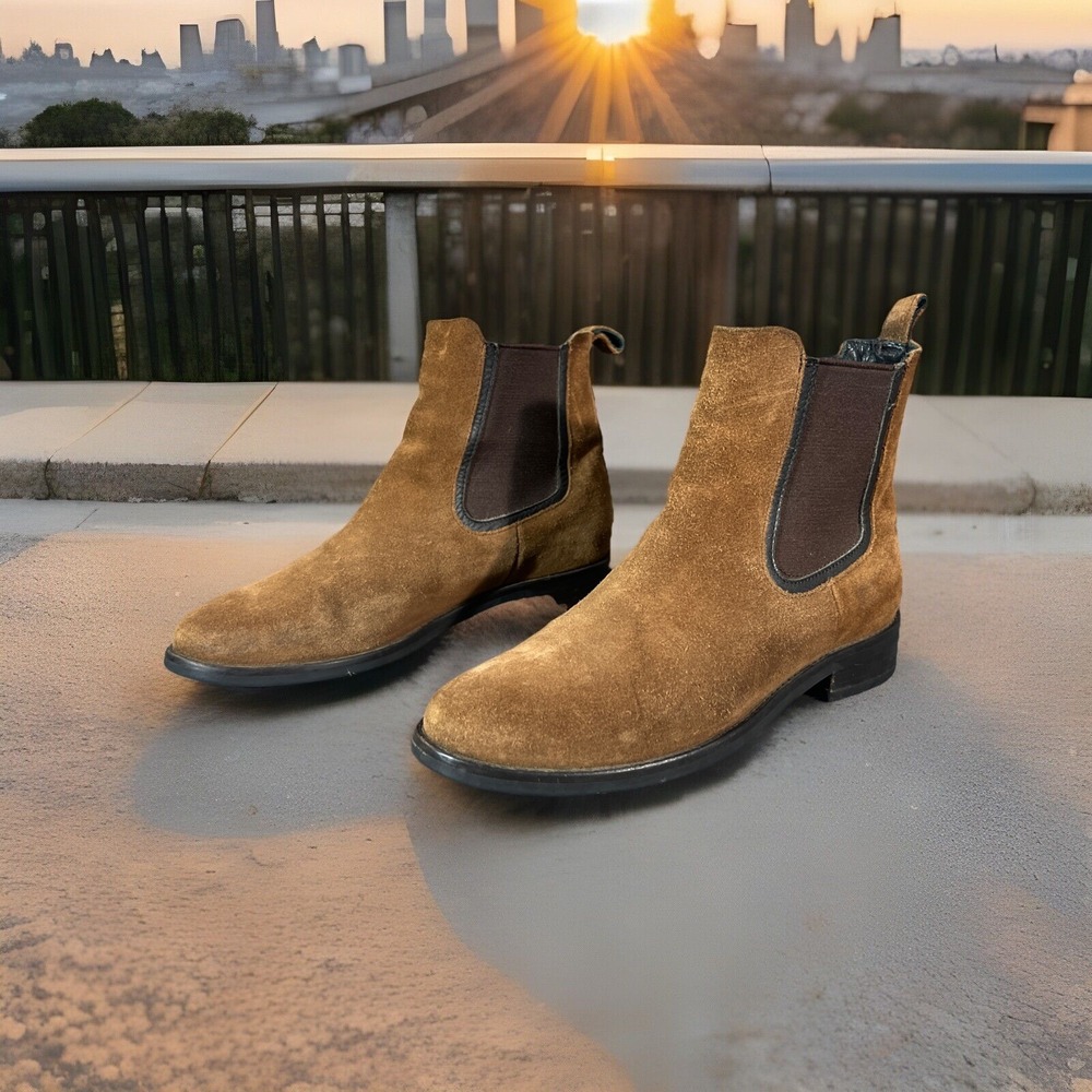 Thursday Boot Company Chelsea Boots Duchess Brown Cognac Suede Womens Size 6